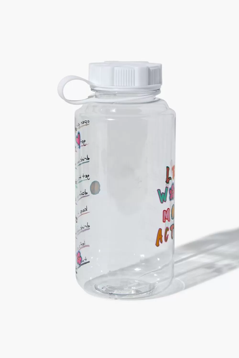 Home Decorate>Forever 21 More Action Reusable Water Bottle White/Clear