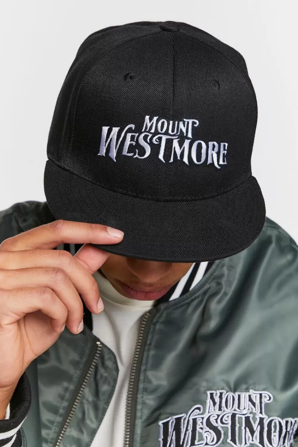 Hats + Beanies>Forever 21 Mount Westmore Embroidered Snapback Hat Black/Multi