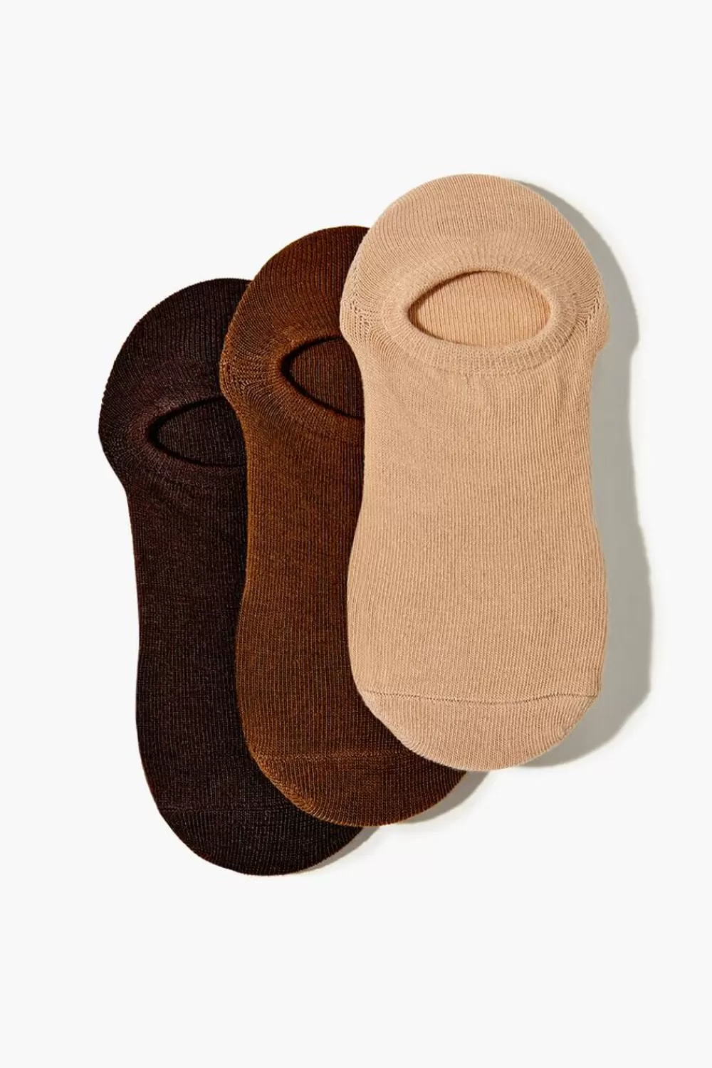 Socks + Tights>Forever 21 No-Show Socks - 3 Pack Tan/Multi