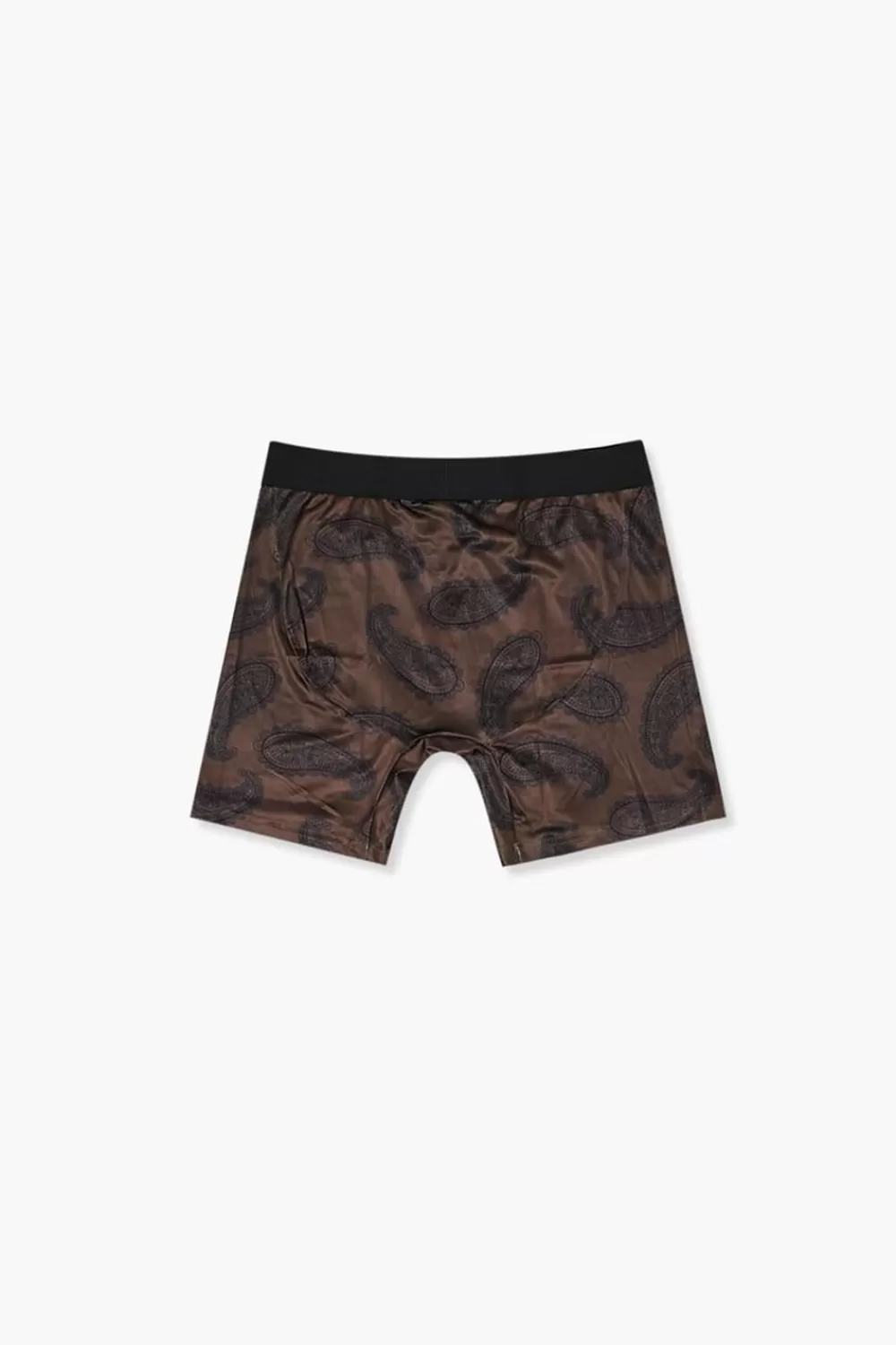 Socks + Underwear>Forever 21 Paisley Print Boxer Shorts Brown/Black