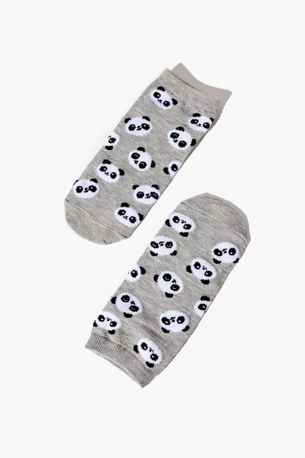 Socks + Tights>Forever 21 Panda Print Ankle Socks Heather Grey/Multi