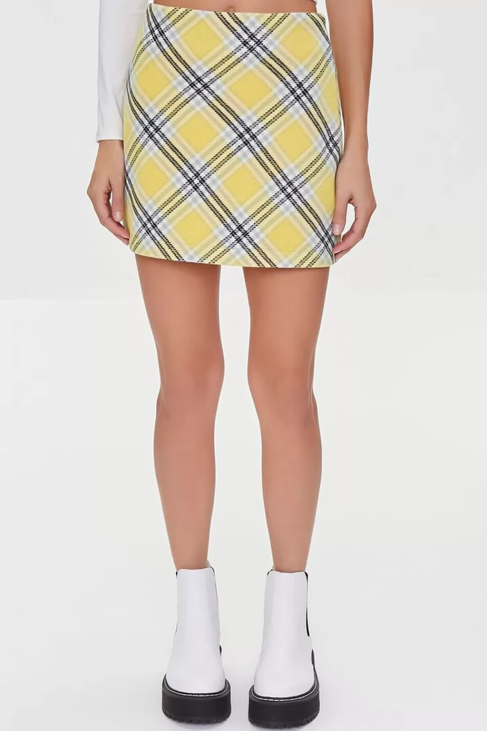 Matching Sets>Forever 21 Plaid Mini Skirt Yellow/Multi