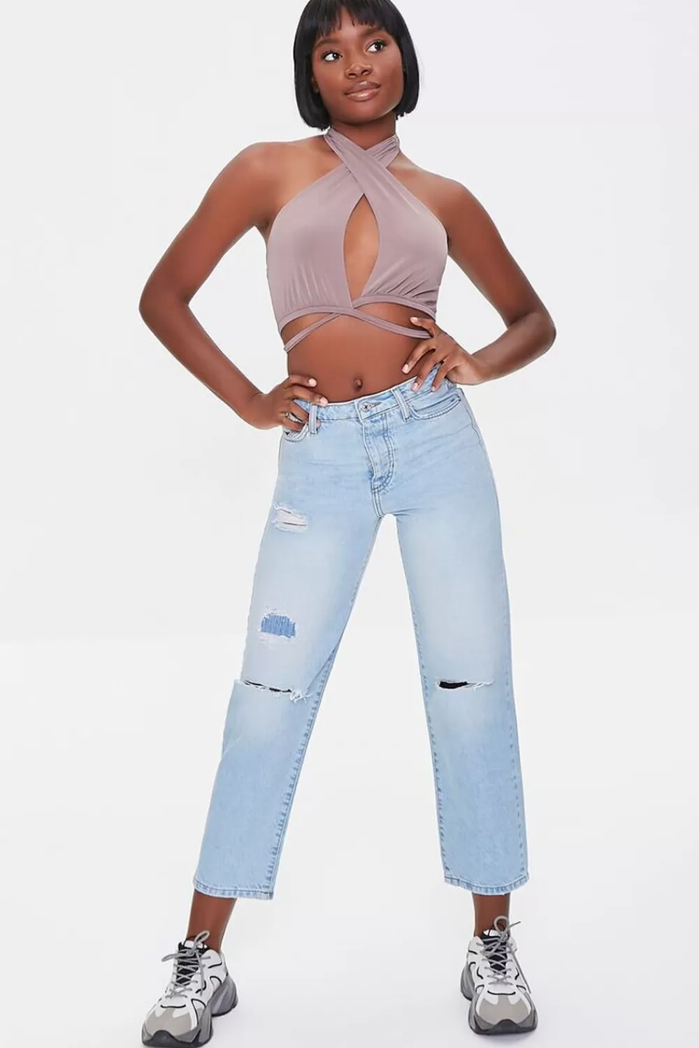 Bottoms>Forever 21 Premium Baggy Jeans Light Denim