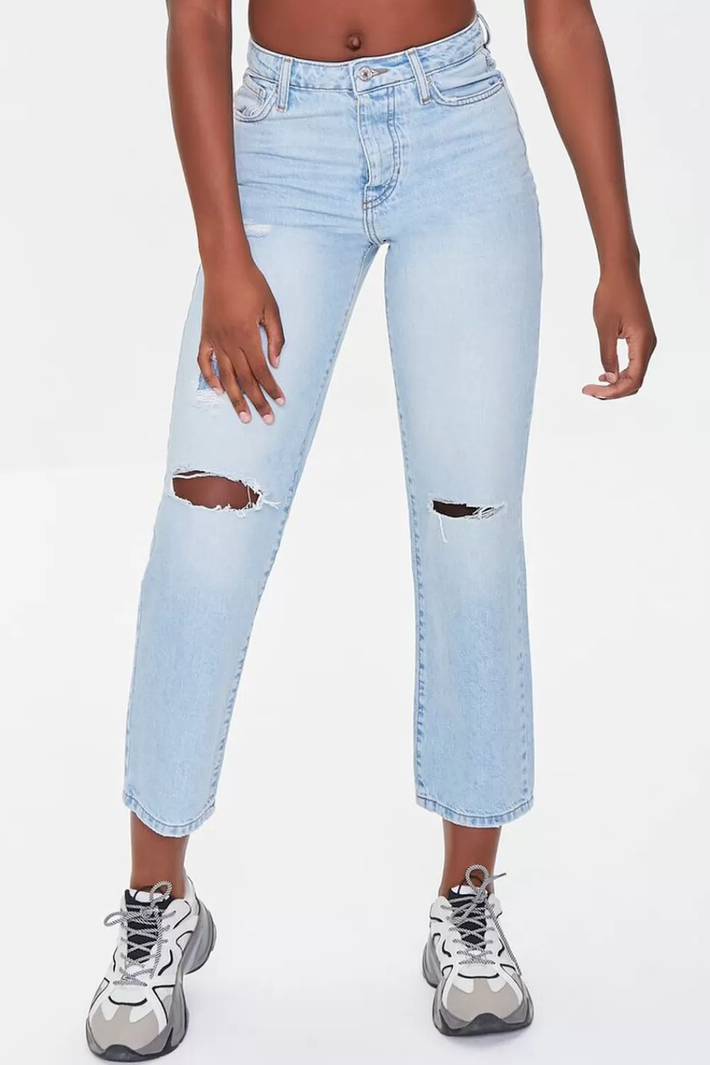 Bottoms>Forever 21 Premium Baggy Jeans Light Denim