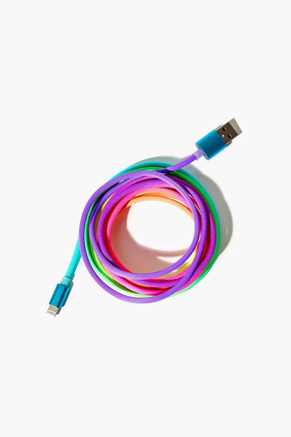 Electronics + Accessories>Forever 21 Rainbow Charging Cable Cord Rainbow/Multi