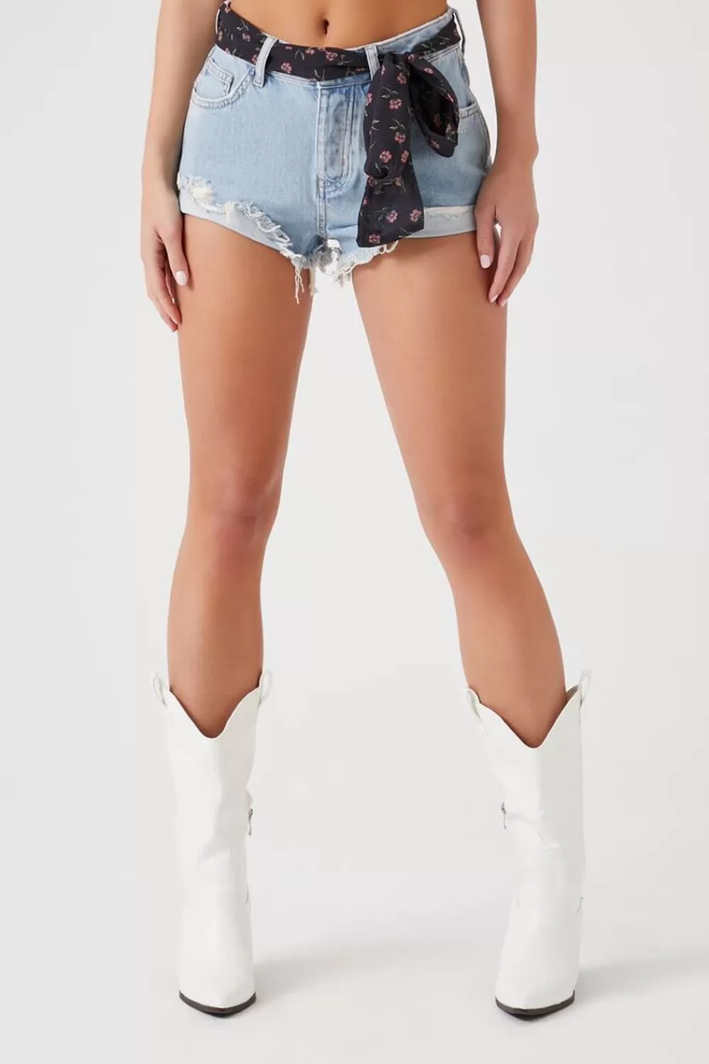 Bottoms>Forever 21 Recycled Cotton Denim Shorts Light Denim