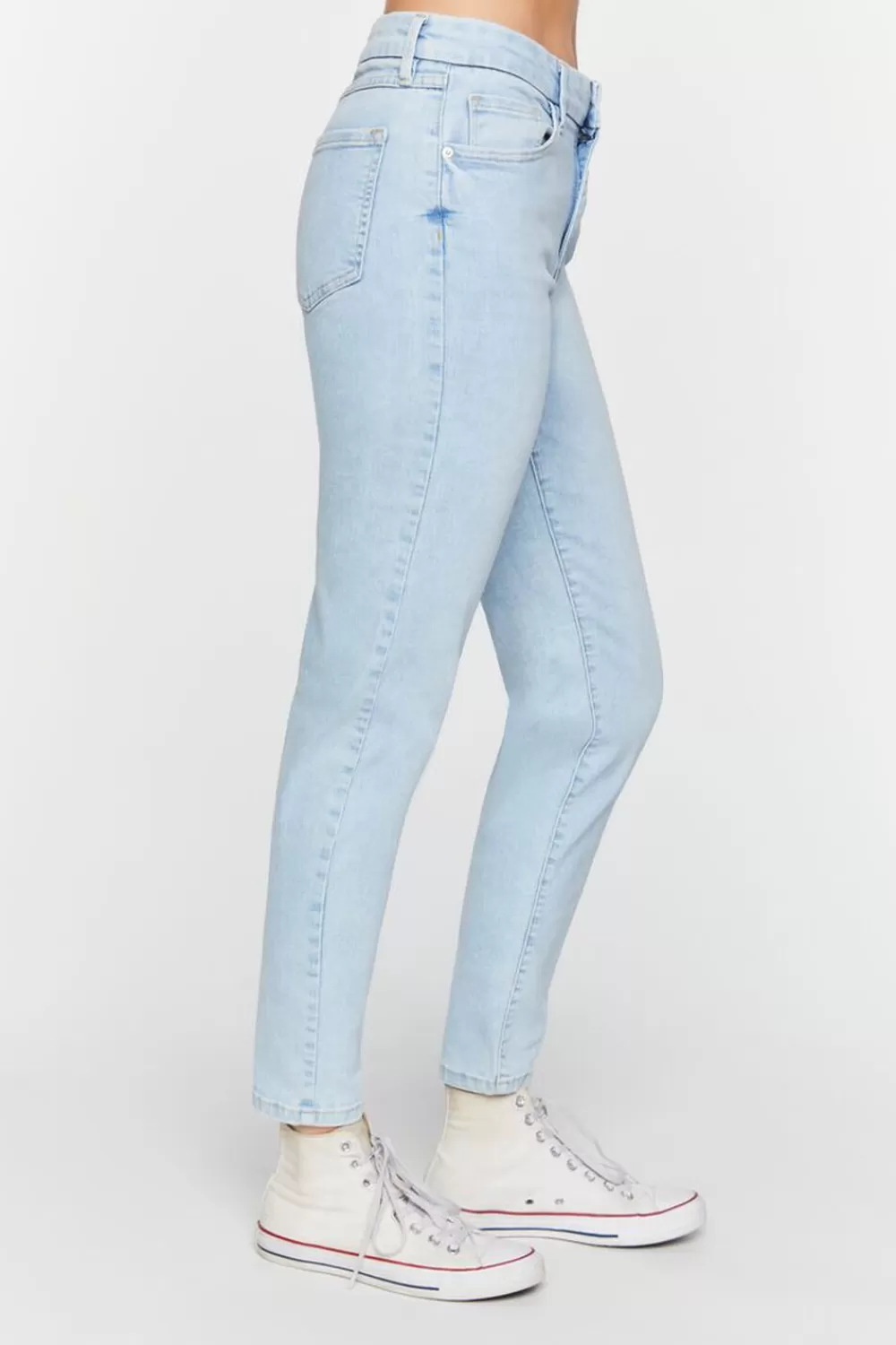 Bottoms>Forever 21 Recycled Cotton Skinny Jeans Light Denim