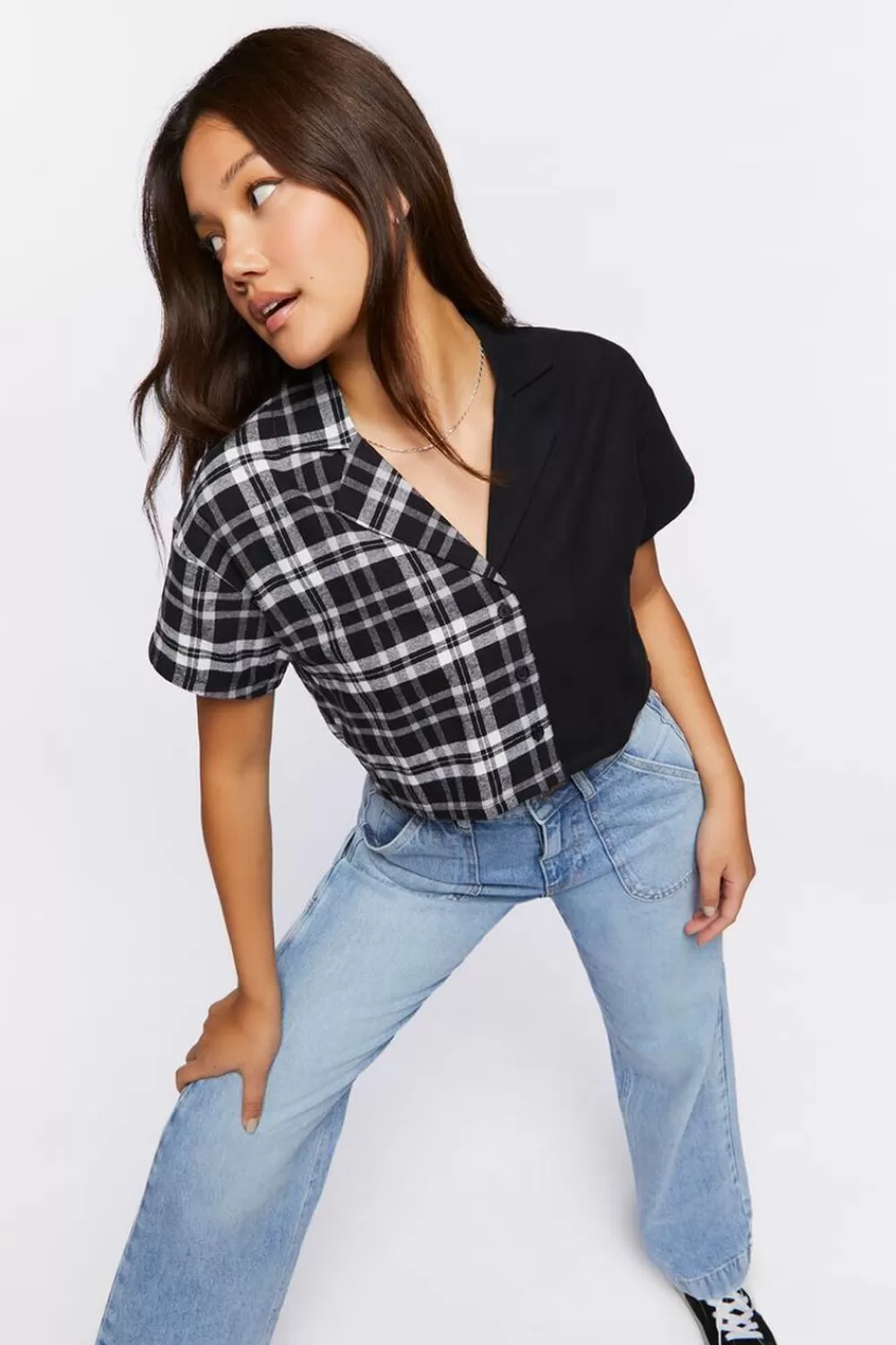 Bottoms>Forever 21 Recycled Cotton Wide-Leg Jeans Light Denim