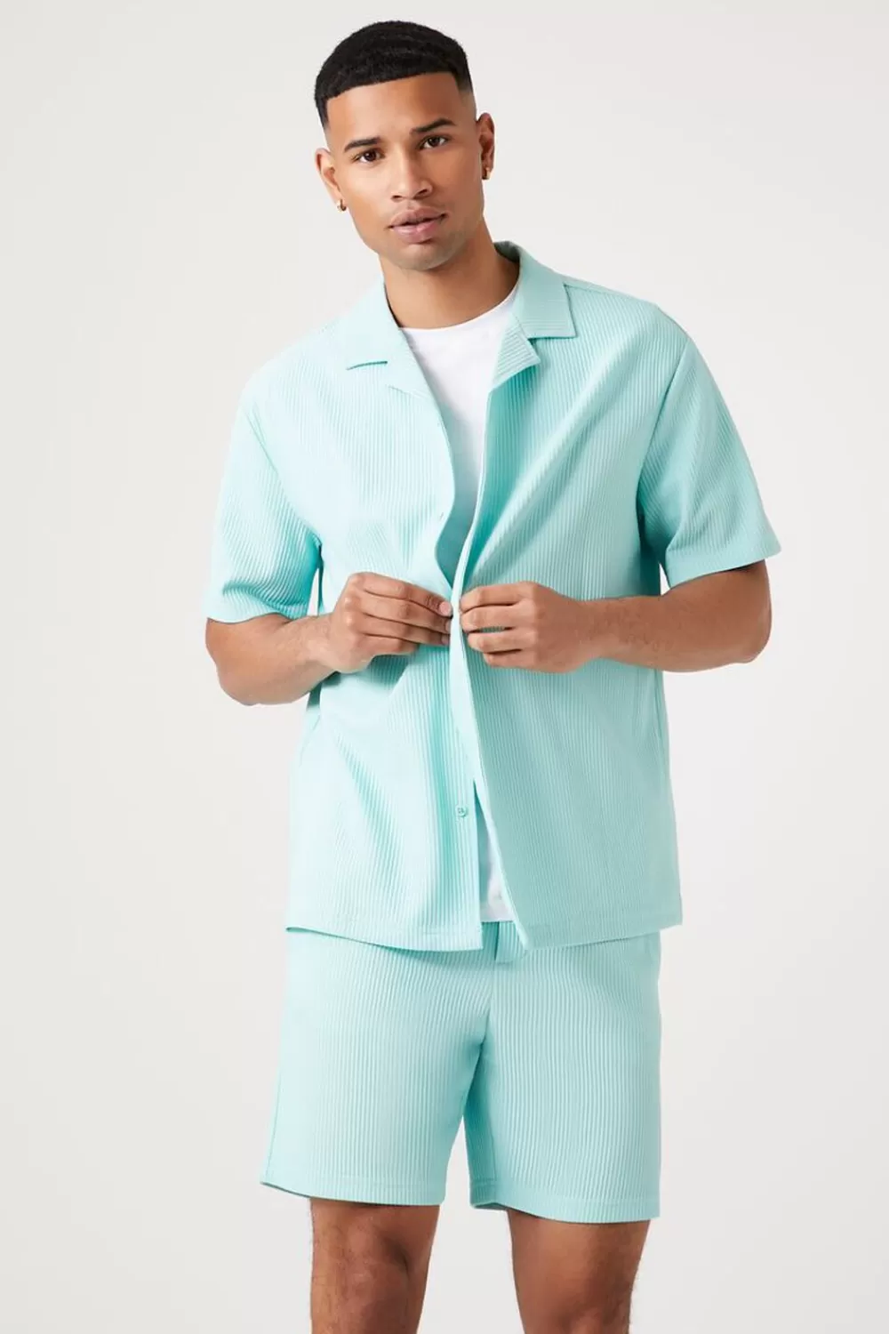 Activewear + Athletic>Forever 21 Ribbed Drawstring Shorts Mint