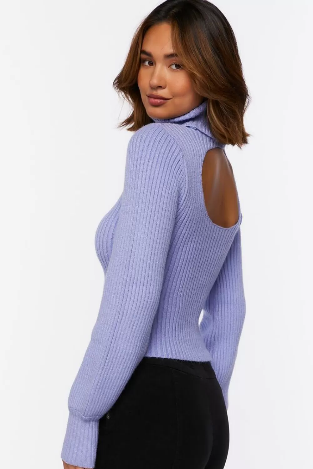 Forever 21 Ribbed Turtleneck Cutout Sweater | Women Tops