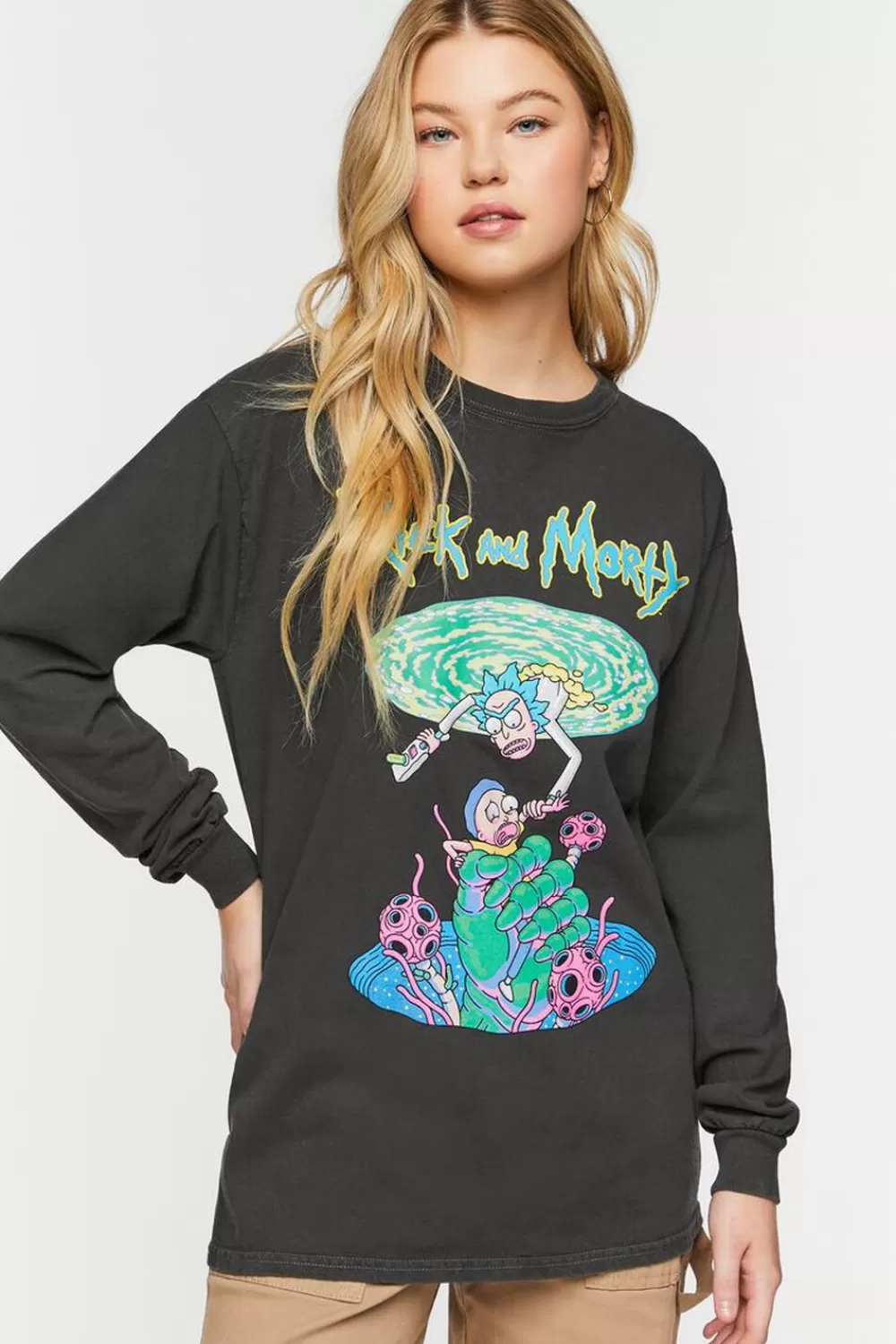 Forever 21 Rick And Morty Graphic Long-Sleeve Tee | Women Tops