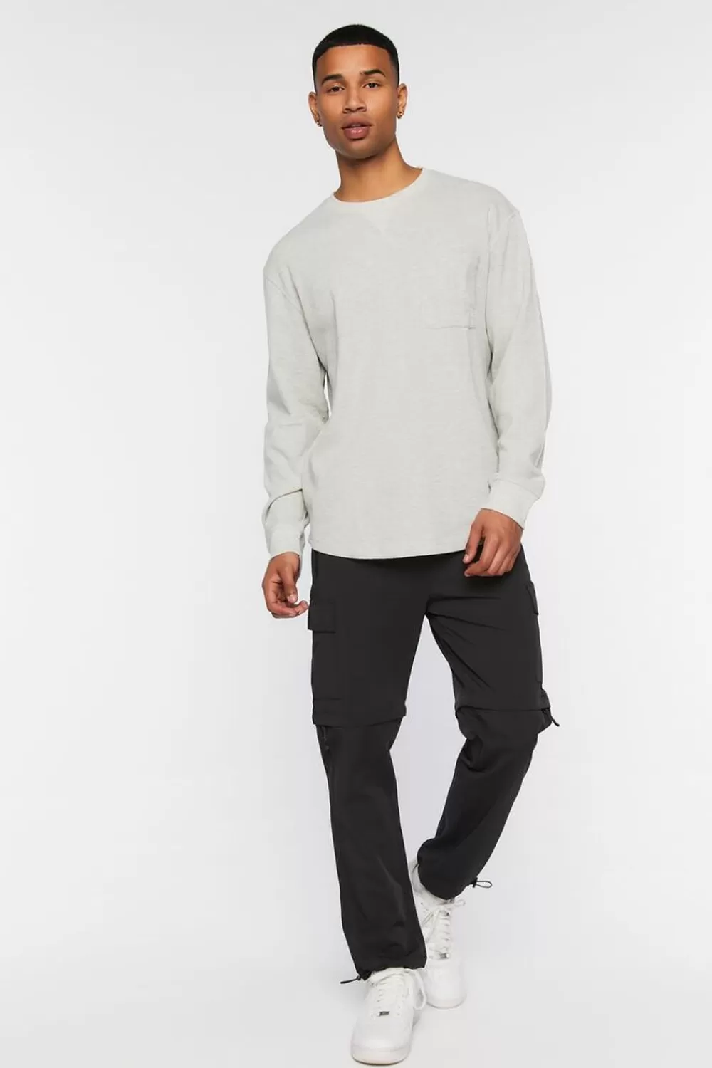 Activewear + Athletic>Forever 21 Ripstop Drawstring Cargo Pants Black