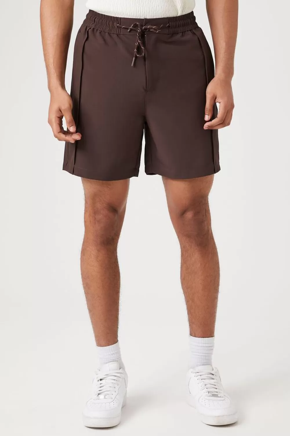Activewear + Athletic>Forever 21 Seamed Drawstring Shorts Cocoa