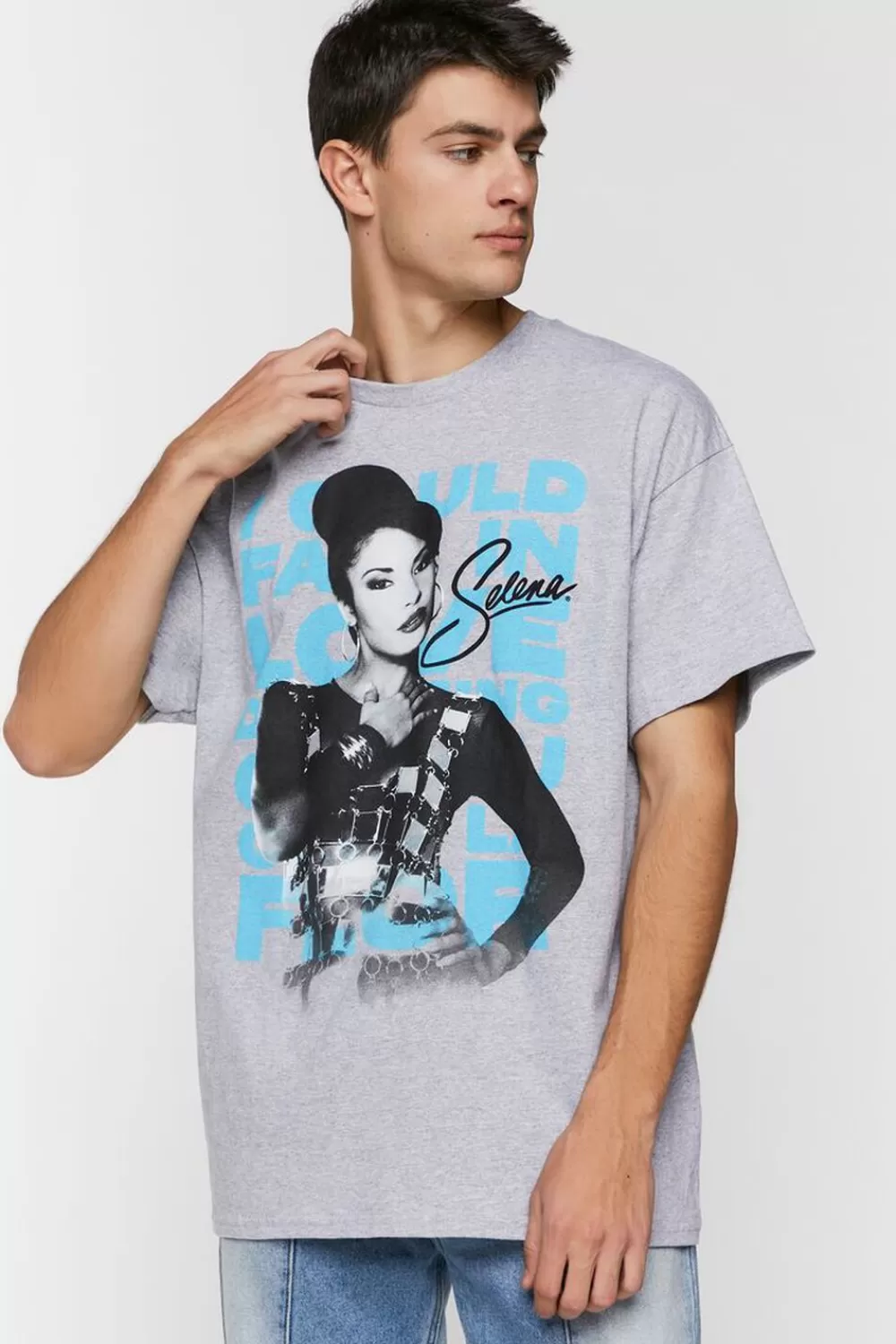 Graphic Tees>Forever 21 Selena Graphic Tee Heather Grey/Multi