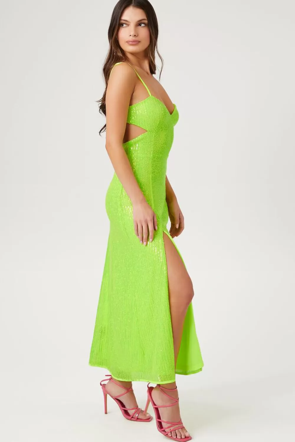 Forever 21 Sequin Cutout Cami Midi Dress | Women Dresses