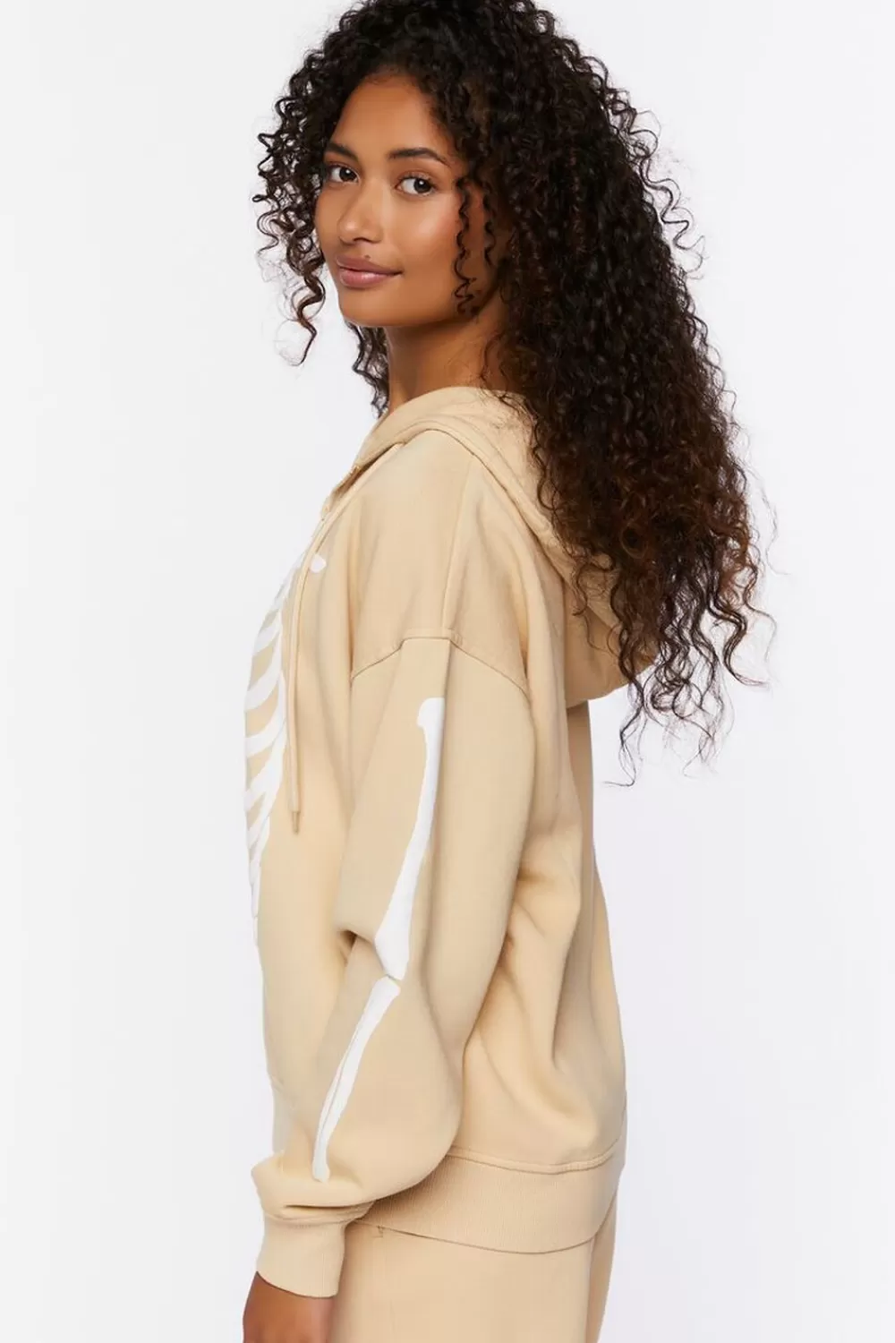 Forever 21 Skeleton Zip-Up Hoodie | Women Tops