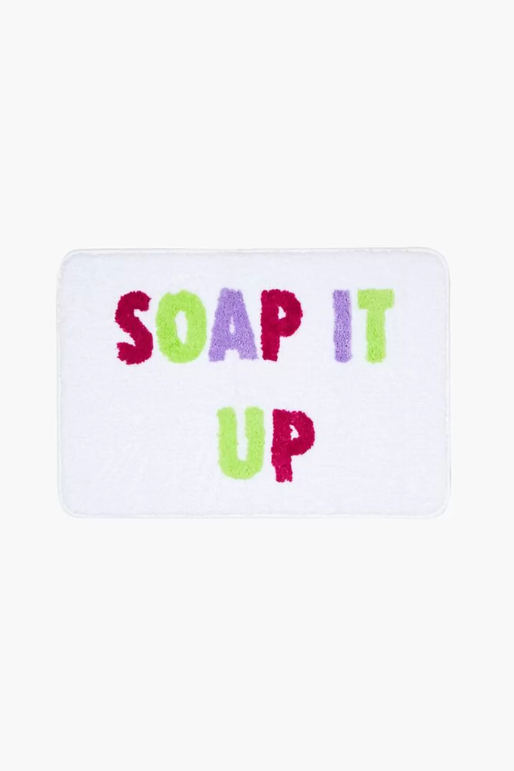 Bath + Body>Forever 21 Soap It Up Bath Mat White/Multi