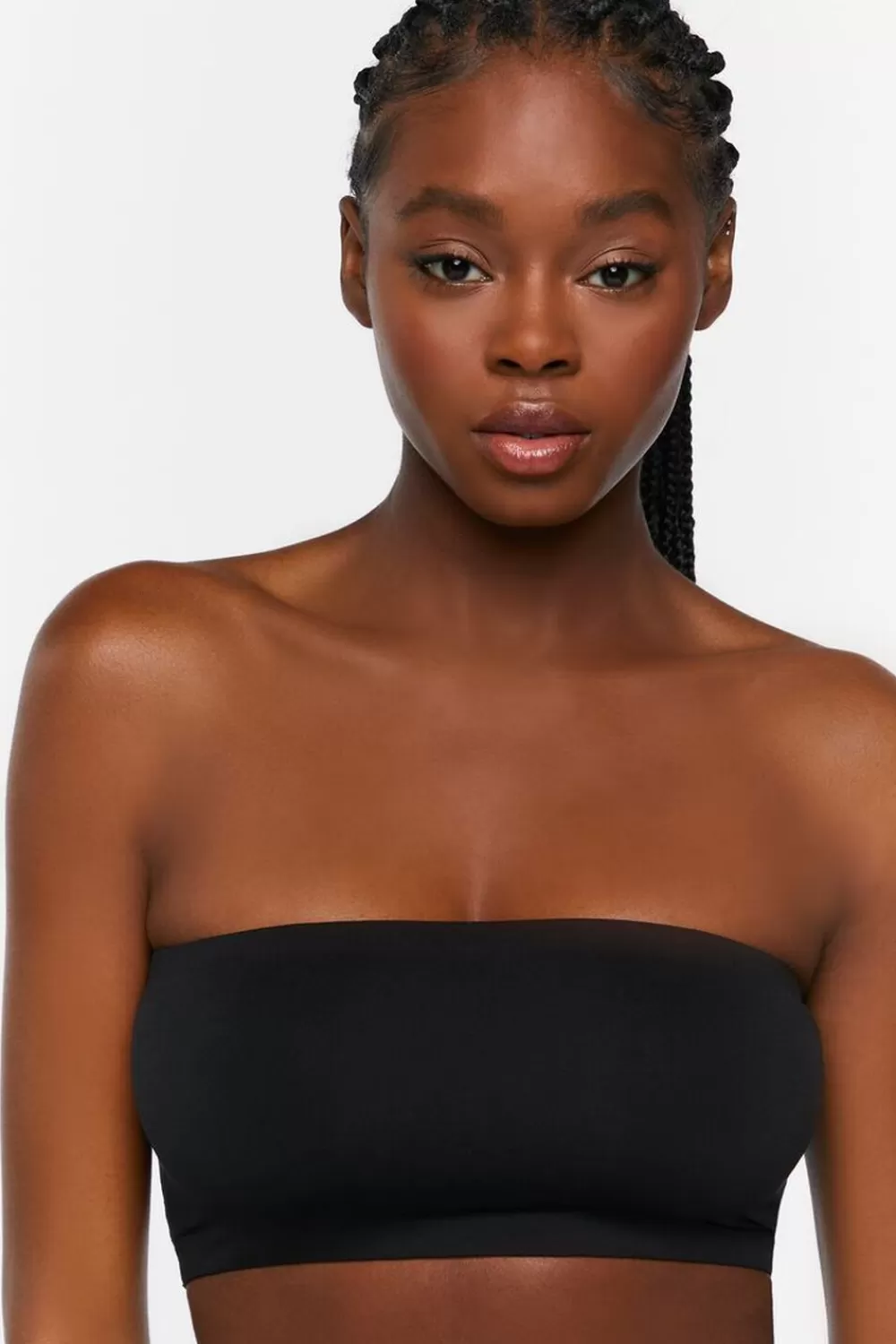 Loungewear>Forever 21 Straight-Cut Bandeau Black