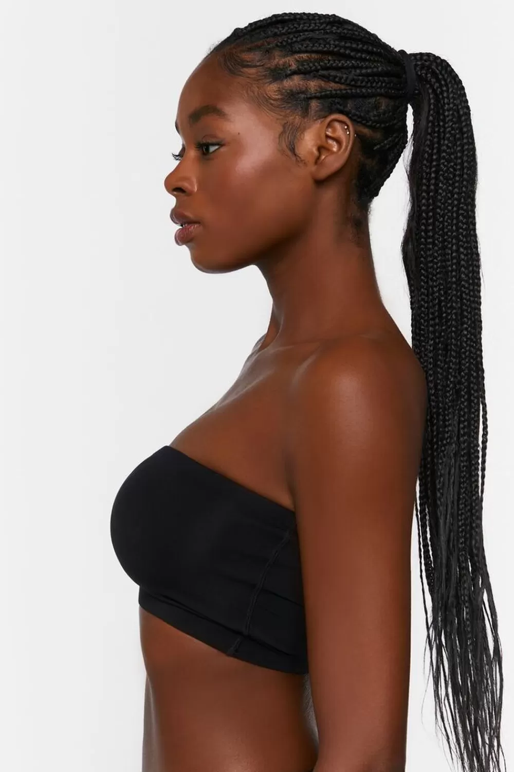 Loungewear>Forever 21 Straight-Cut Bandeau Black