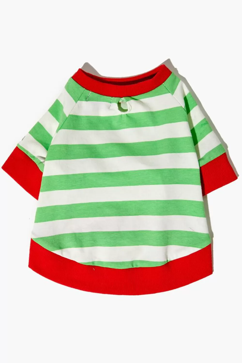 Fun + Games>Forever 21 Striped Pet Sweater Green/White