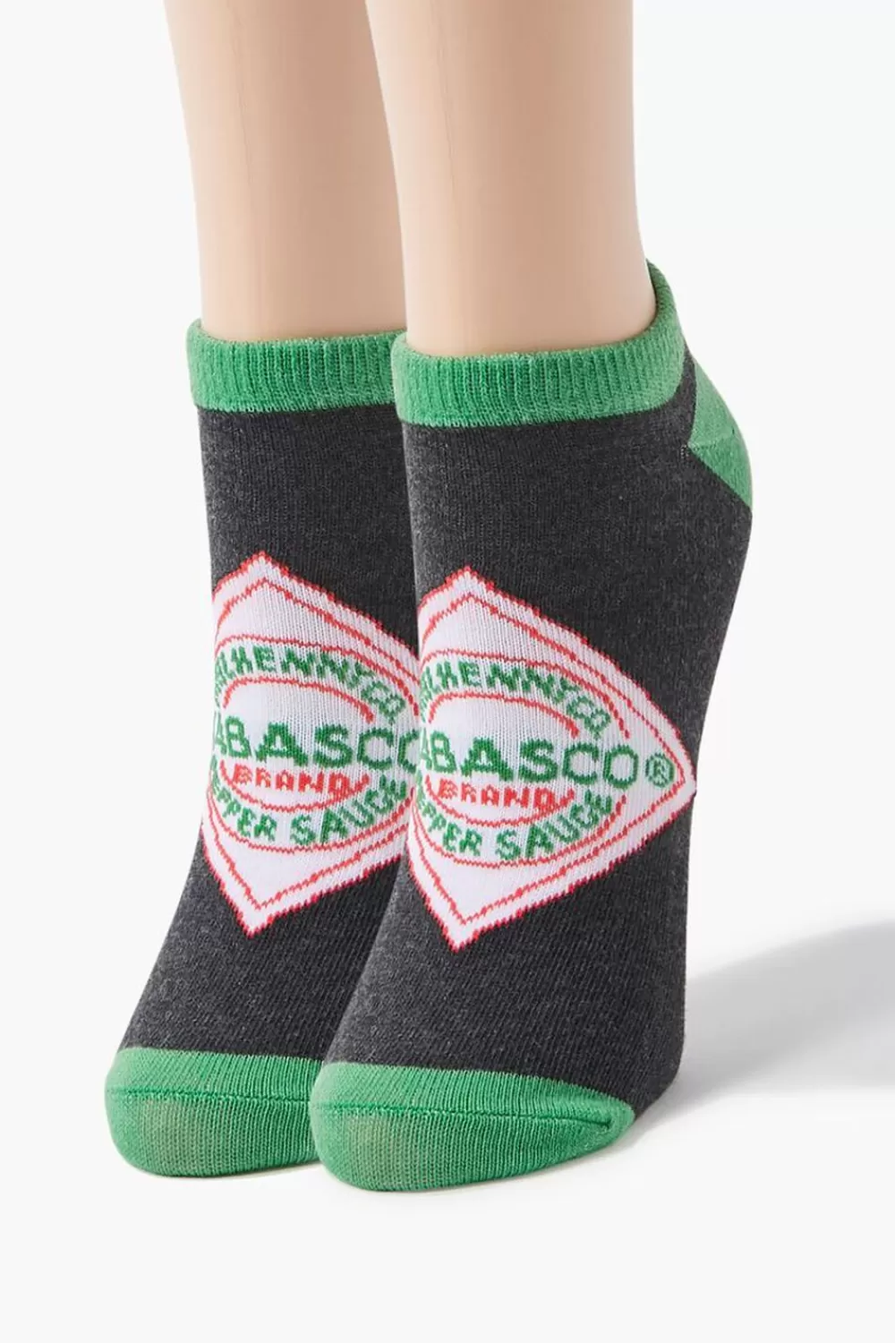 Socks + Tights>Forever 21 Tabasco Ankle Socks Green/Multi