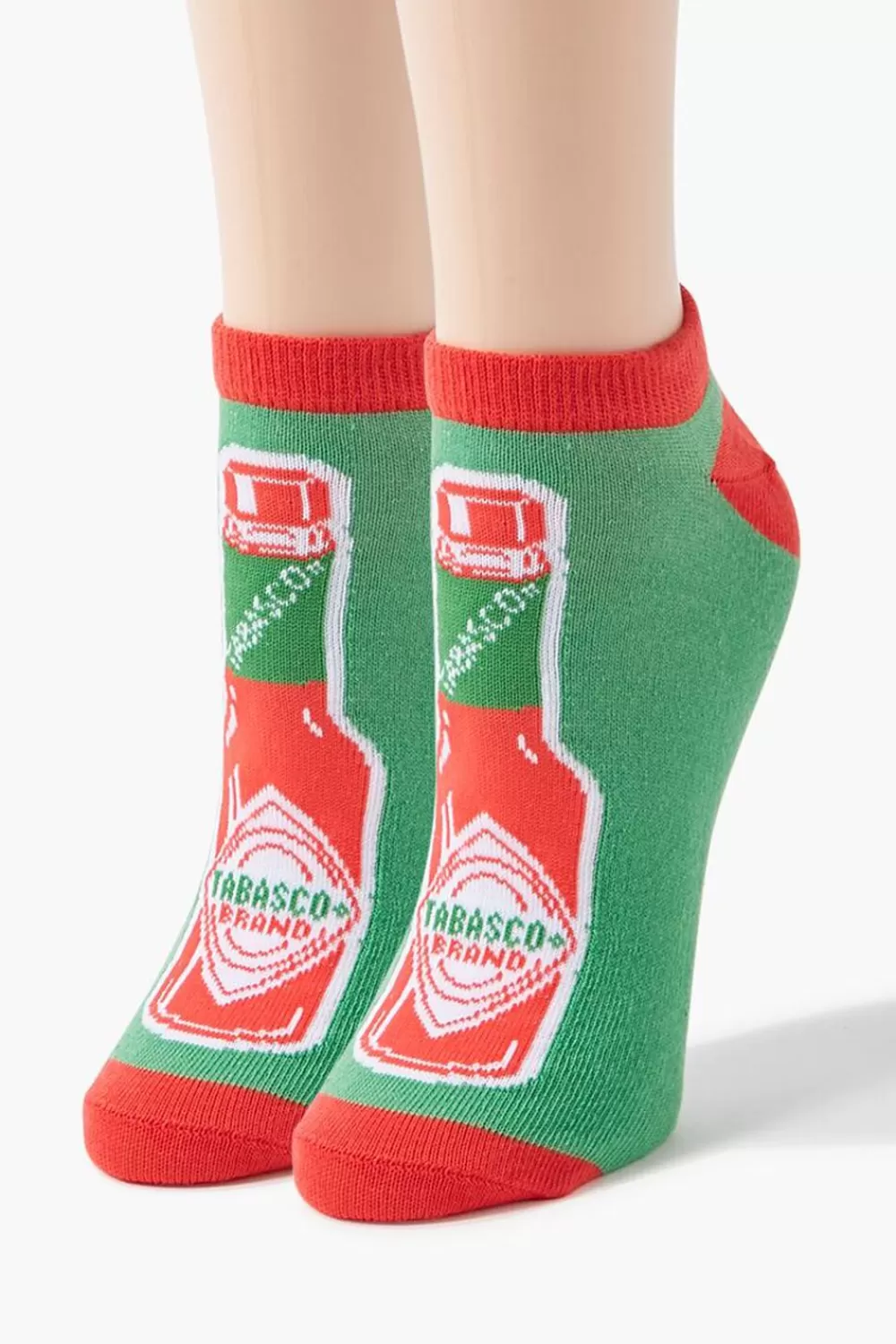 Socks + Tights>Forever 21 Tabasco Ankle Socks Green/Multi