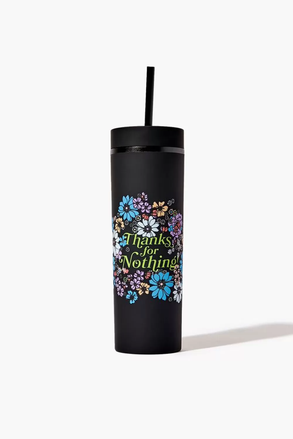 Home Decorate>Forever 21 Thanks For Nothing Tumbler Black/Multi