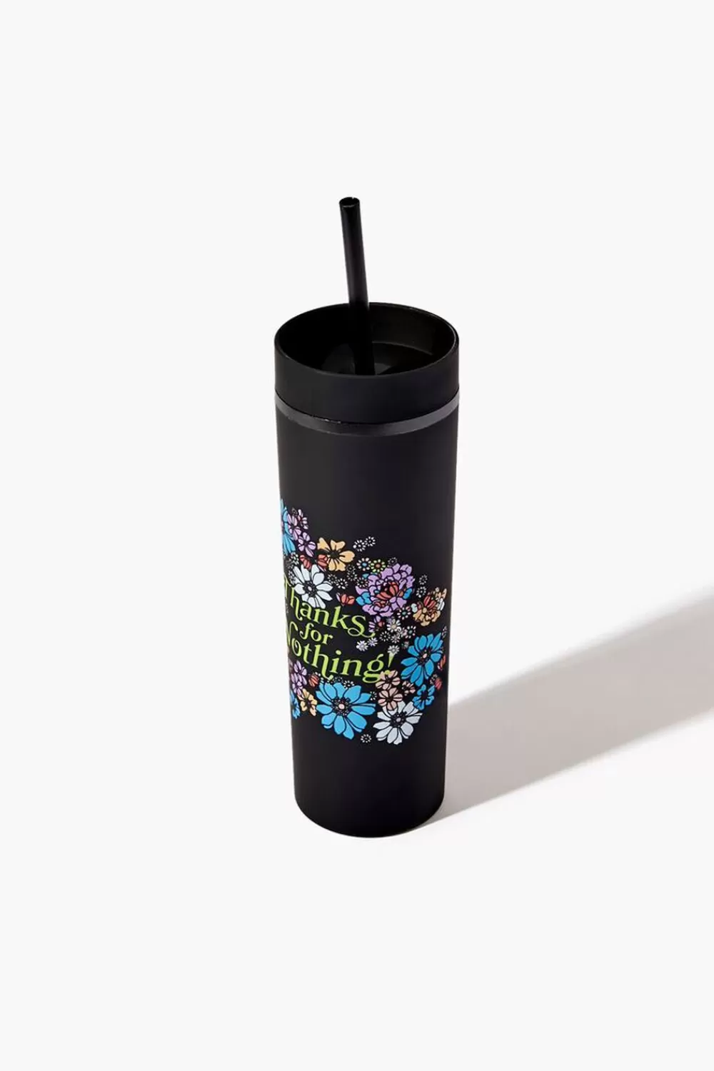 Home Decorate>Forever 21 Thanks For Nothing Tumbler Black/Multi