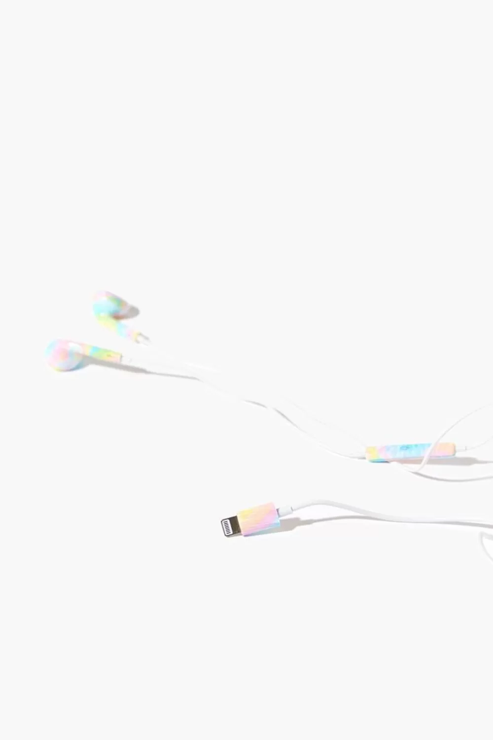 Electronics + Accessories>Forever 21 Tie-Dye Wired Earphones Pink/Multi