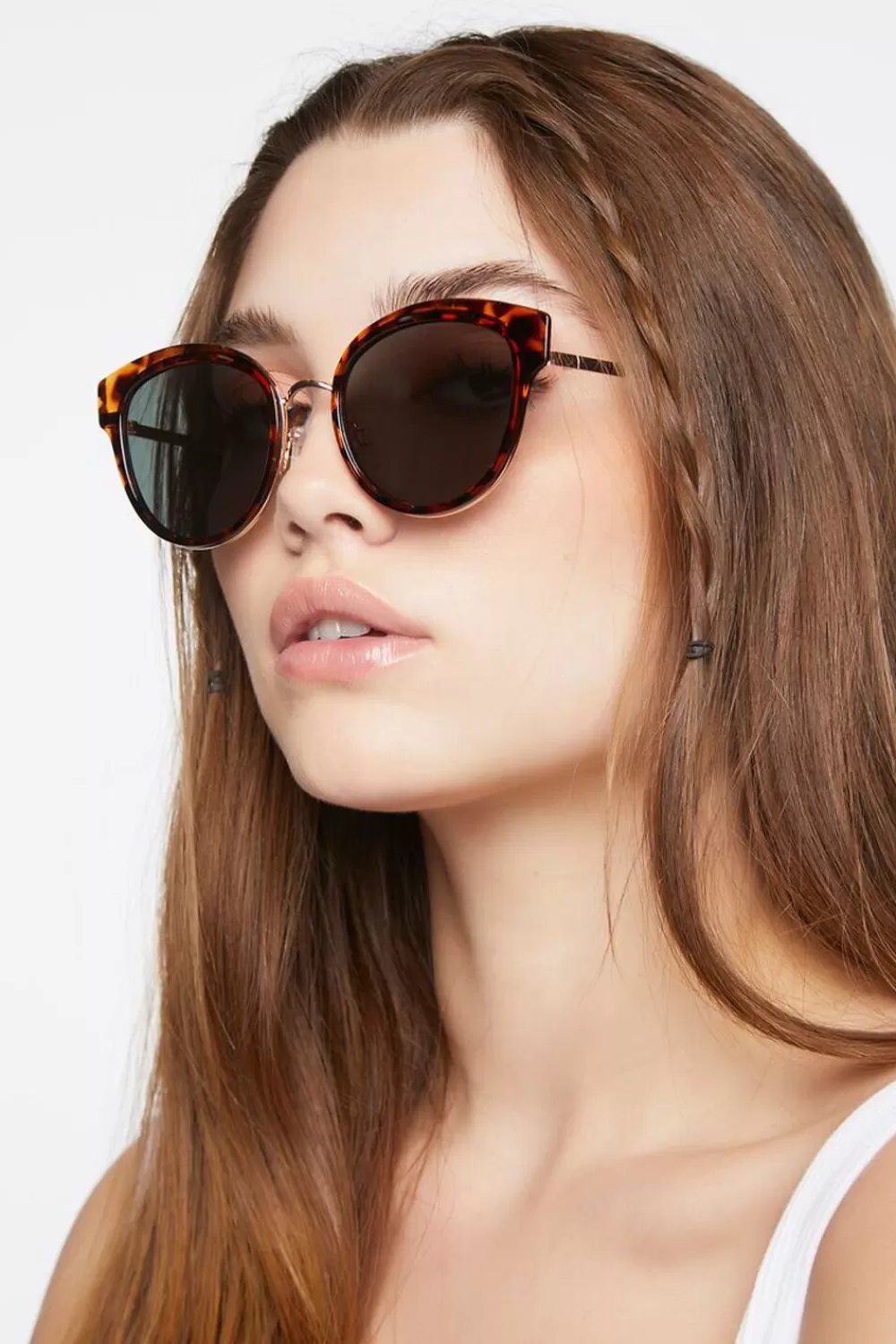 Sunglasses + Readers>Forever 21 Tinted Round Sunglasses Brown/Olive