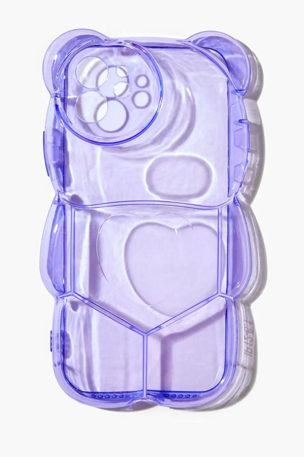 Electronics + Accessories>Forever 21 Transparent Bubble Bear Case For Iphone 12 Purple