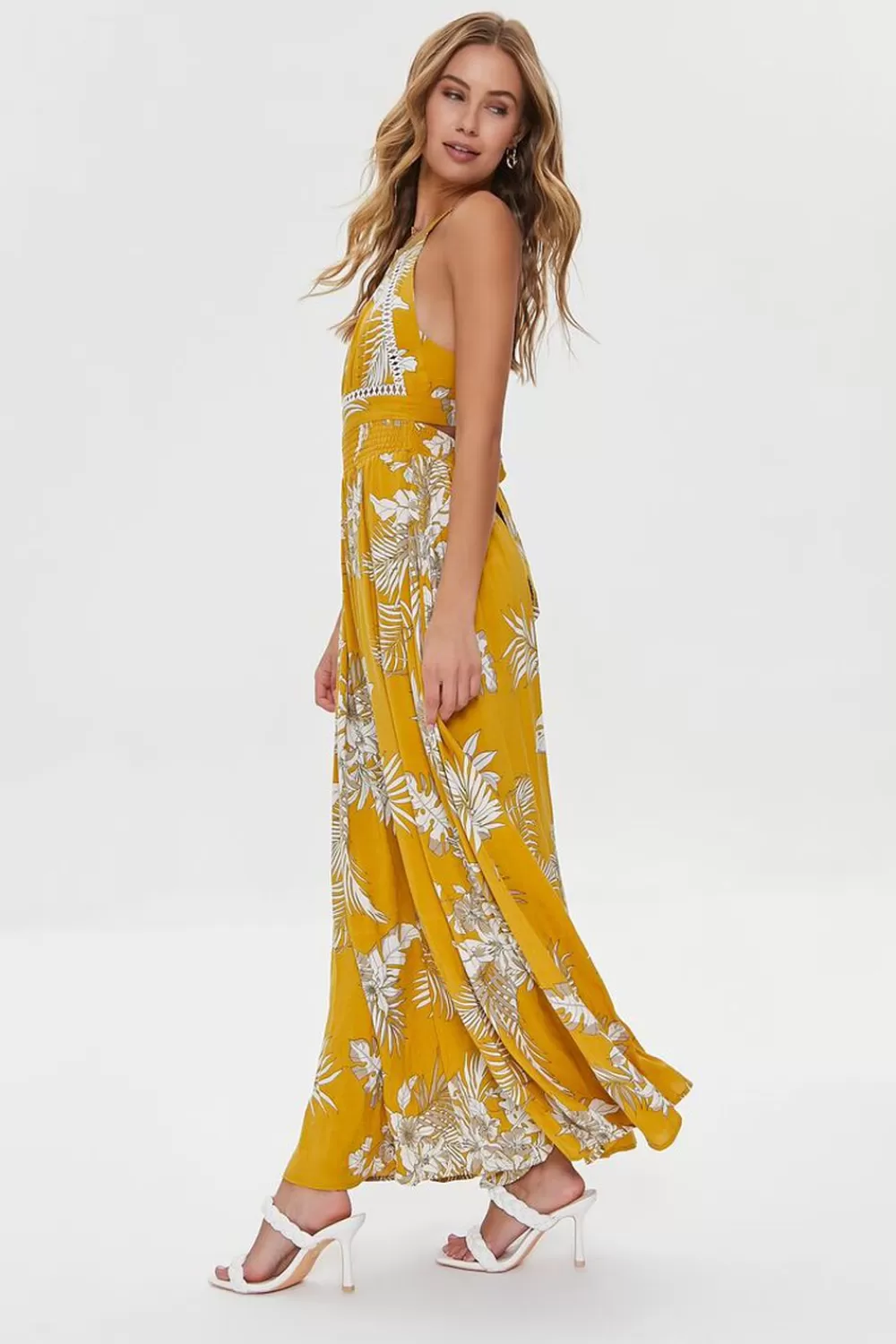Forever 21 Tropical Leaf Print Maxi Dress | Women Dresses