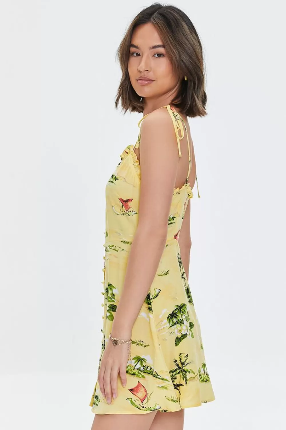 Forever 21 Tropical Ruffled Cami Dress | Women Dresses
