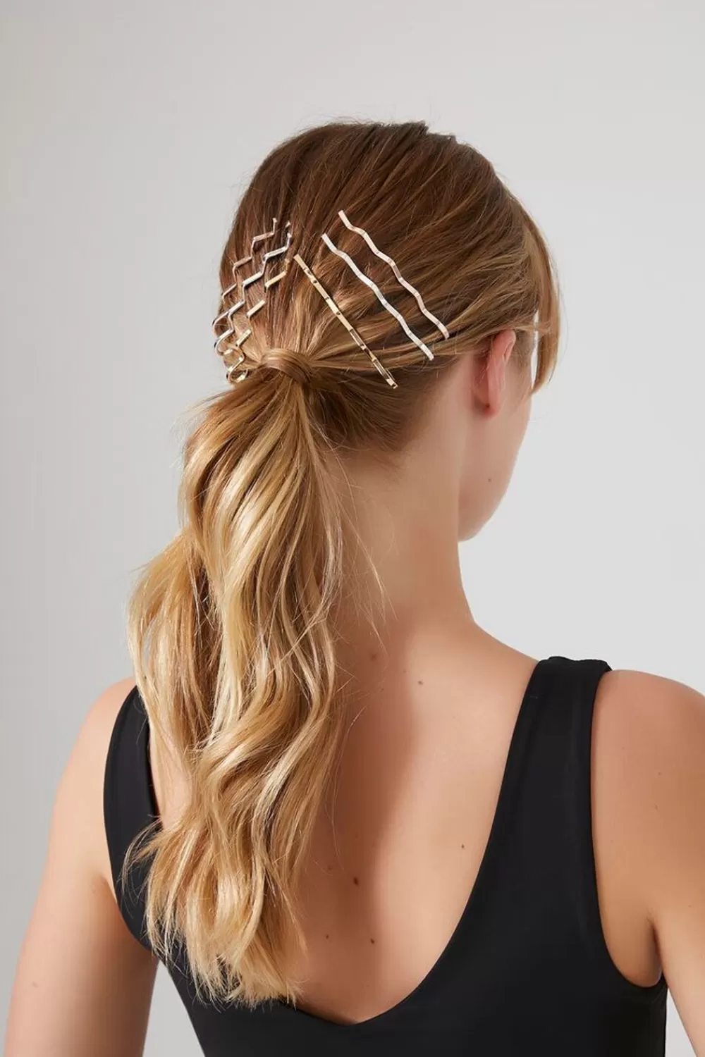 Hair Accessories>Forever 21 Wavy Bobby Pin Set Gold/Multi