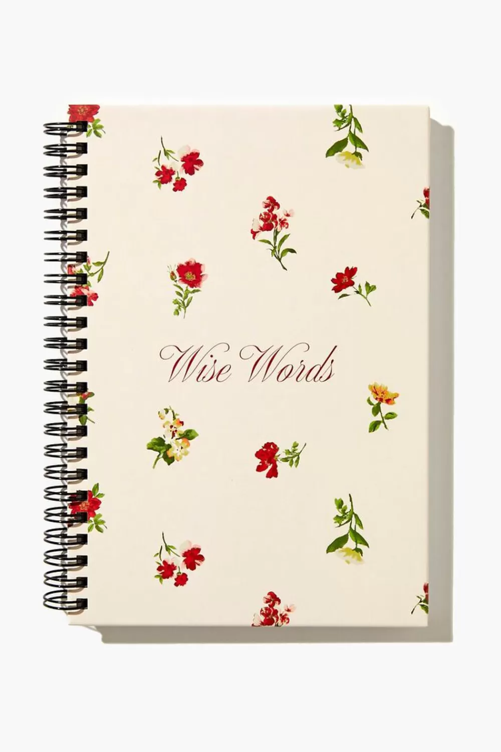 Fun + Games>Forever 21 Wise Words Graphic Spiral Journal Pink/Multi