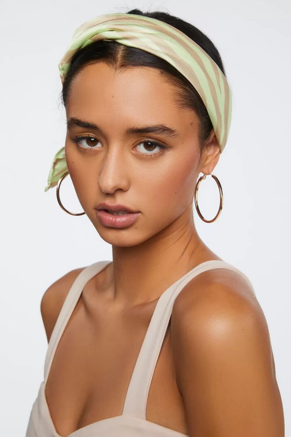Hair Accessories>Forever 21 Zebra Print Scarf Headwrap Yellow/Multi